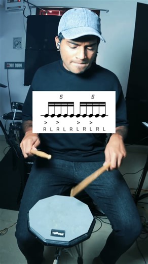 Quintuplets Rhythm Exercise #drums #drummer #practicepad #drumlesson