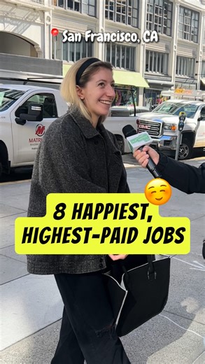 Salary Transparent Street on Instagram: "😊 What are the 8 happiest, highest-paying jobs? We dug into our catalog of interviews, data from Career.io, Payscale, and the U.S. Bureau of Labor Statistics to find the top 8 jobs with the highest job satisfaction (and a solid paycheck). Want the full list, insights from real workers, and tips to break into each field? Read the complete guide on our website at the link in our bio, or watch our episode on @twocents.sts! Pay details 👇 8. Fi