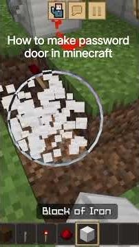 How to make password door in minecraft