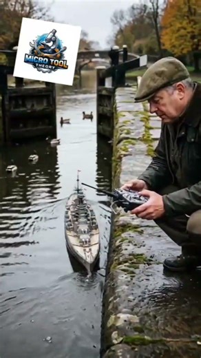 Micro WWII battleship… controlled. Mini tool