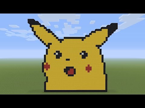 Minecraft Pixel Art - Surprised Pikachu