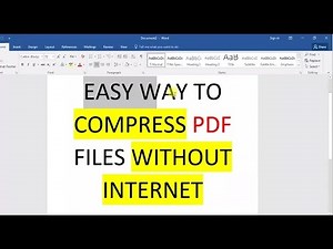 #Easy way to compress PDF files without Internet using MS Word