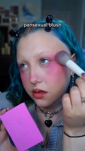 super easy makeup idea for my fellow pansexual baddies this pride hehe🫶 ib: @philosofay @regalrose choker (code PIPPAMBARNES for 15% off!) *affiliate @morphebrushes Cheek Thrills blush trio ‘Apres Ski’* @colourpopcosmetics Fade Into Hue palette* @makeuprevolution Diamond Glow’ highlighter* @benefitcosmeticsuk Bad Gal Bang blue mascara* @glisten_cosmetics Space shifter highlighter palette* @rimmellondon Scandal Eyes liner ‘Cobalt Blue’* (*gifted) | Pippa Barnes