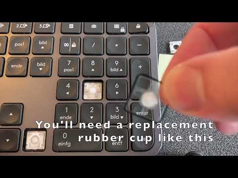 How to replace a rubber cup / dome for most keyboard keys (here: Logitech MX Keys) Gummikontakt