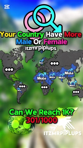 Gender Distribution in Countries: Males vs. Females