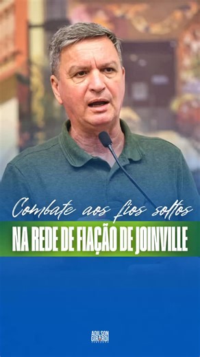 Adilson Girardi | Vereador on Instagram: "🚨 Fios soltos em Joinville, basta de descaso! 🚨 Estamos cobrando medidas concretas da Celesc, responsável por toda a rede de postes da cidade. Fios soltos causam acidentes e transtornos em praticamente todos os bairros, e é hora de apertar as regras e aplicar multas para que o problema seja resolvido de forma eficiente e definitiva. #celesc #fiossoltos #multa #vereador"
