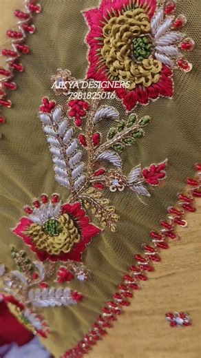 Latest Maggam work on Net #trendy Maggam work on Net