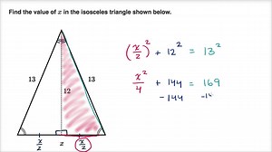 Pythagorean theorem with isosceles triangle