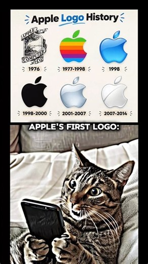 Apple Logo Evolution 🍎 | From 1976 to Today 🤯 #shorts