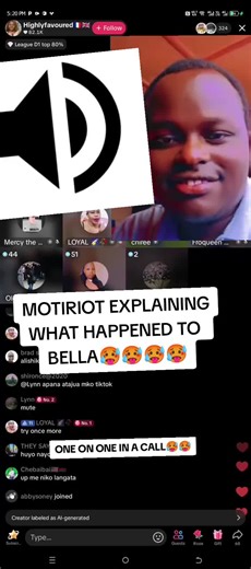Motiriot Discusses Bella Comedy's Situation