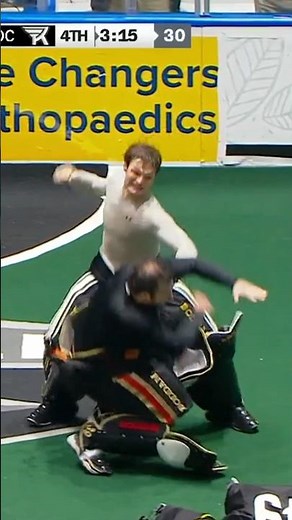 RARE NLL LACROSSE GOALIE FIGHT!!! 🥊 #shorts