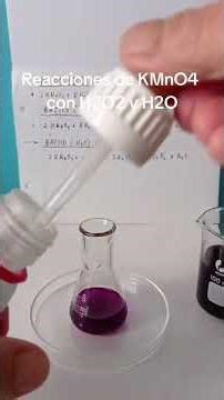 KMnO4 con H2O2 y H2O