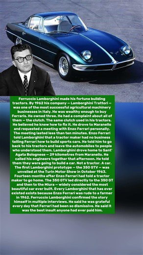 Lamborghini Built Their Greatest Car Because a Farmer Insulted Enzo Ferrari to His Face
