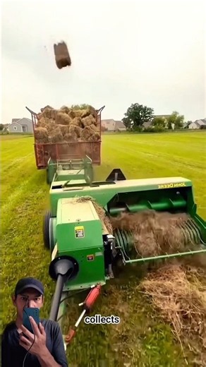 Modern Hay Baler Machine | Fast Straw Harvesting & Baling Process