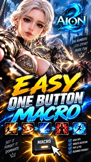 INCREASE your DAMAGE w/ THIS Simple One Button Macro #aion2 #mmorpg #gaming