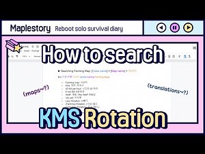 [Maplestory] How to Search KMS Rotation
