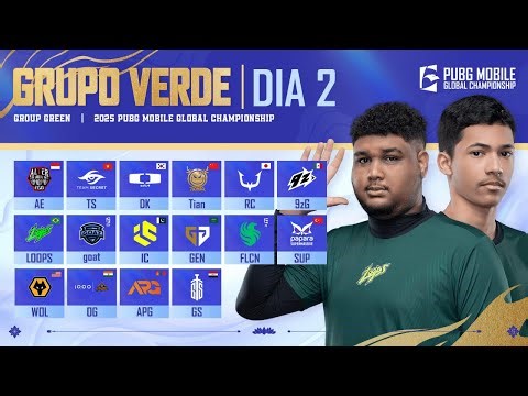 [PTBR] PMGC 2025 | Grupo Verde - Dia 2 | PUBG MOBILE Global Championship