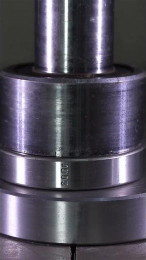“Exploding Bearing 😱⚙️💥#hydraulicpress #satisfyingvideos #oddlysatisfying #viral #foryou#explorepage