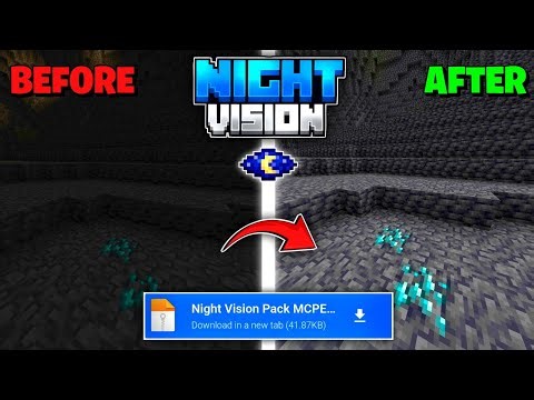 best Night Vision Mod for MCPE 1.21+ | New Night Vision Addon for MCPE!