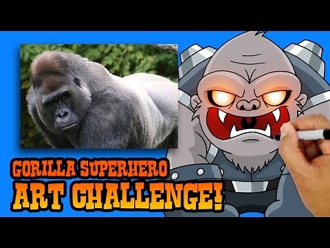 How to Draw a Gorilla Superhero | ART CHALLENGE