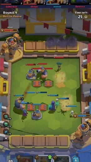 let's use battle machine for the 1st time in the game #clashroyale #goldenknight #gaming #clash #win