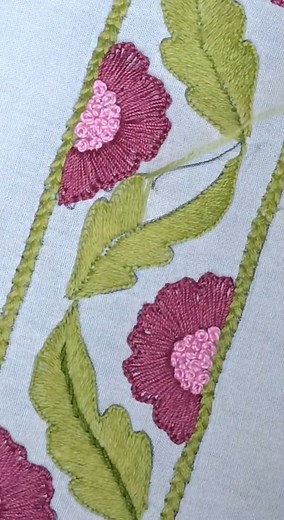 394K views · 6.3K reactions | Very Beautiful Border Embroidery Design #embroidery | Stitching Garden | Facebook