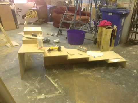 the building of a penrose staircase (optical illusion)