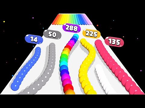 Snake Colors 3D - Colorful Snake Marble Run (ASMR Gameplay)