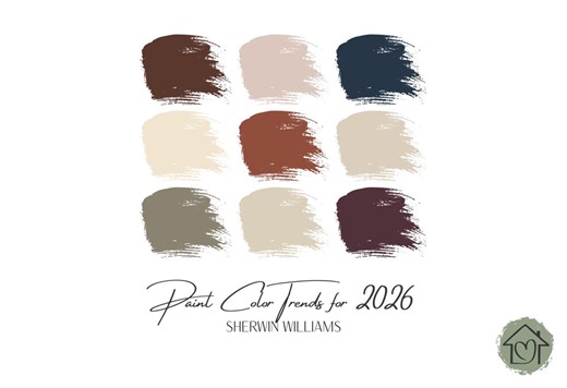 Sherwin Williams Paint Color Trends for 2026: Interior & Exterior Paint Colors (digital Download) - Etsy