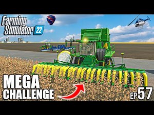 COTTON Harvest w/ John Deere CS770 & Planting a Meadow | MEGA Challenge | Farming Simulator 22 #57