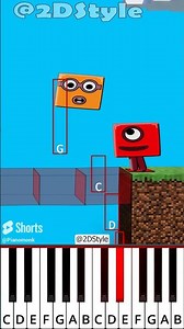 Don't jump if it's not your color Numberblocks in Minecraft (@2DStyle) - Octave Piano Tutorial