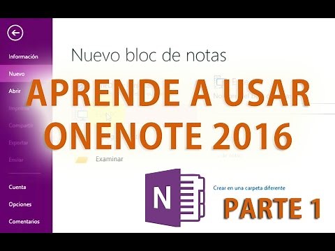 Aprende a usar OneNote 2016 - Vista general parte 1/4