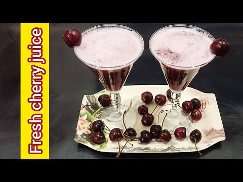 Cherry Juice Recipe | How to make Fresh Cherry Juice Recipe | Summer Drinks | Homemade juice
