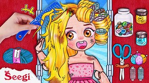 How SEEGI Fix Broken Doll? BARBIE Makeover Transformation | ASMR Stop Motion Paper #seegi #animation #fixing #howtofixthisdoll #asmr #stopmotion #dolls #seegichannel | Stop Motion Paper ASMR