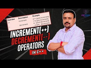 Increment and decrement operator in c++ | Pre and post increment and decrement operators #cppbasics