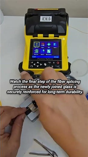 Professional Fiber Optic Fusion Splicing and Heat Shrink Protection