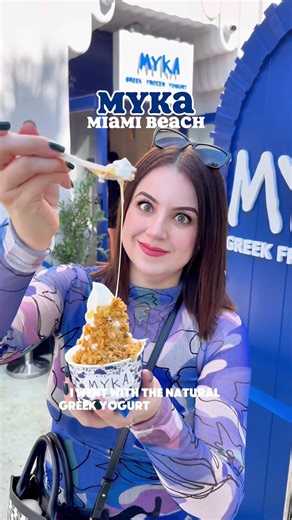 Viral spot living up to the hype in Miami Beach! Myka Greek Frozen Yogurt