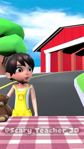 Teddy disappeared - Tani and Nick Scary 3D fuuny moments #scaryteacher3d #funny #animation