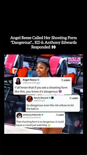 Angel Reese Called Her Shooting Form "Dangerous"... KD & Anthony Edwards Responded 👀.#shorts