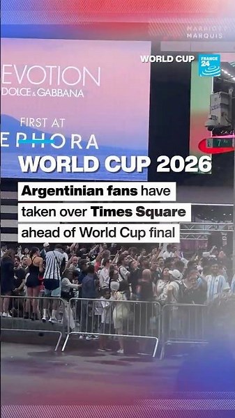 World Cup 2026: Argentinian fans have taken over Times Square • FRANCE 24 English