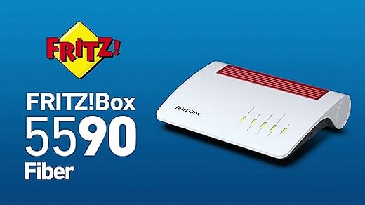 FRITZ!Box 5590 Fiber | Router für einen Glasfaseranschluss (Wi-Fi 6, bis 2.400 MBit/s (5 GHz) und 1.200 MBit/s (2,4 GHz), WLAN Mesh, DECT-Basis, 2,5-Gigabit-LAN-Port, geeignet für Deutschland)
