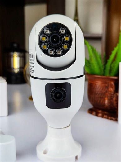 V380 SQ002 3MP Bulb Camera Wi-Fi IP Camera Full Specification Item CCTV Camera CCTV Type 360 Degree Sensor 3MP, 1/3" CMOS Sensor White Balance Automatic Lens 3.6mm Video Resolution 1080P Signal System Wi-Fi Day / Night Warm Light Color Video IR 40m Connectivity IP Camera Waterproof / Dustproof Dustproof CCTV Housing Dome Power Supply 110-240V AC power Network frequency range: 2.4 - 2.4835 GHz Color Night Vision Video compression format: MPEG4, H.265 Operating temperature: -10° - 60° SD Card: 64G