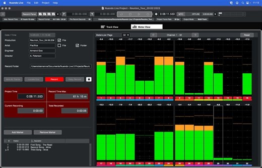 Nuendo Live 3 makes live recordings better, faster and more versatile