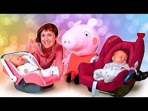 Ecole des mamans avec Baby Born et Peppa pig en jouet. Vidéos éducatives pour enfants.