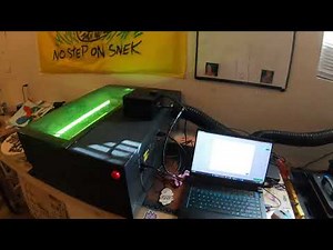 Xtool S1 cutting wood into magnets