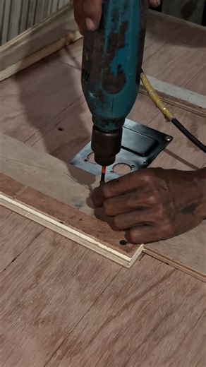 the process of making a template or size for a speaker box cable panel plate #tutorial #woodworking