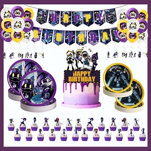 Murder Drones Birthday Party Supplies Bundle HBD Banner, Balloons, Cake Topper, Plates & Party Decor for Kids and Teens - Etsy