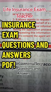 Insurance Exam Questions and Answers PDF - Pass in 2024!