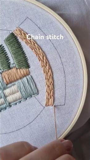 Chain Stitch ✨ | Snow Globe Embroidery #embroidery #tutorial #diy #christmas #craft #handmade #art