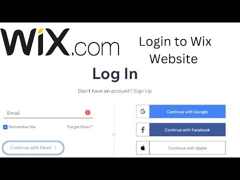 How To Login to Wix Website? Sign In to Wix Account on Wix Website | wix.com Login